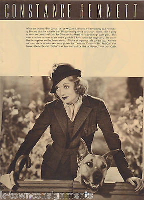 MYRNA LOY CONSTANCE BENNETT MOVIE ACTRESSES VINTAGE PROMO PHOTO PRINT 1935 - K-townConsignments