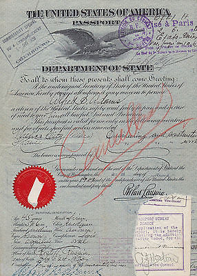 SAN FRANCISCO EARTHQUAKE SURVIVOR VINTAGE UNITED STATES PASSPORT - MEXICO EUROPE - K-townConsignments