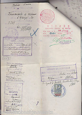SAN FRANCISCO EARTHQUAKE SURVIVOR VINTAGE UNITED STATES PASSPORT - MEXICO EUROPE - K-townConsignments