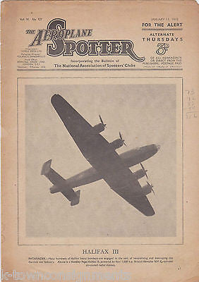 AEROPLANE SPOTTER VINTAGE WWII GRAPHIC MILITARY AVIATION MAGAZINE JAN 1945 - K-townConsignments