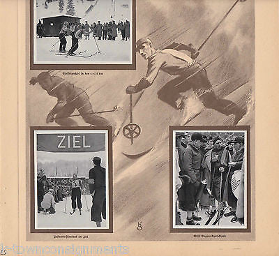 OLYMPIC SKIING EVENTS OLYMPICS 1936 PHOTO CARDS POSTER PRINT - K-townConsignments