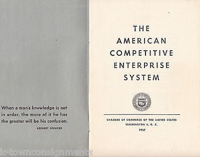 AMERICAN COMPETITIVE ENTERPRISE SYSTEM VINTAGE 1940s PRO-CAPITALISM ECONOMICS - K-townConsignments