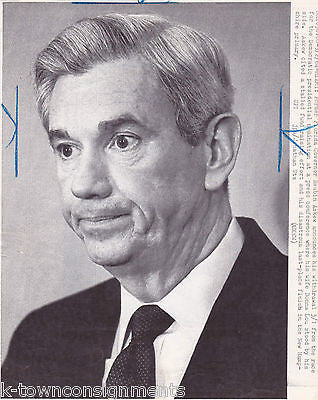 REUBIN ASKEW ANNOUNCES PRESIDENTIAL WITHDRAWAL VINTAGE 1980s NEWS PRESS PHOTO - K-townConsignments