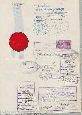 SAN FRANCISCO EARTHQUAKE SURVIVOR VINTAGE UNITED STATES PASSPORT - MEXICO EUROPE - K-townConsignments