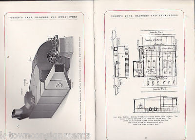 GREEN'S FANS BLOWERS AND EXHAUSTERS ANTIQUE INDUSTRIAL HEATING COOLING CATALOG - K-townConsignments