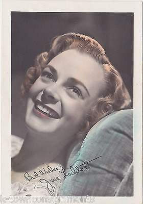 JUNE LOCKHART MOVIE ACTRESS VINTAGE FACSIMILE SIGNATURE COLORED STUDIO PHOTO - K-townConsignments