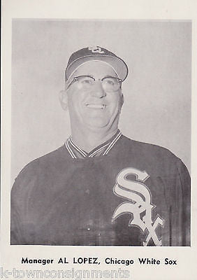 MANAGER AL LOPEZ CHICAGO WHITE SOX MLB BASEBALL VINTAGE 1960s PHOTO CARD PRINT - K-townConsignments