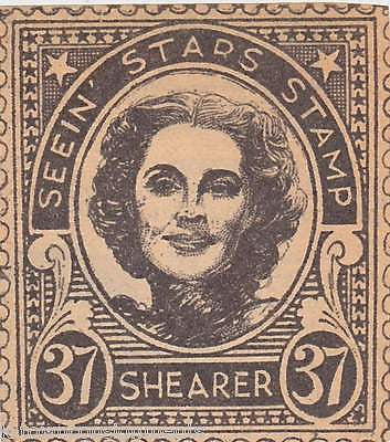 NORMA SHEARER MOVIE ACTRESS VINTAGE SEEIN STARS STAMP GRAPHIC PROMO CLIPPING - K-townConsignments