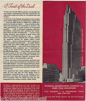 NBC RADIO CITY MUSIC ANTIQUE 1930s STUDIO TOUR GRAPHIC BROCHURE & TICKET STUB - K-townConsignments