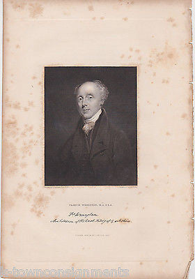 FRANCIS WRANGHAM ARCHDEACON EAST RIDING ANTIQUE SIGNATURE ENGRAVING PRINT 1835 - K-townConsignments