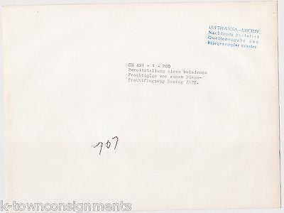 LUFTHANSA AIRWAYS BOEING 707 JET AIRPLANE VINTAGE AIRLINE ADVERTISING PHOTO - K-townConsignments