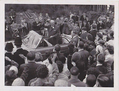 HAROLD MACMILLAN BRITISH PRIME MINISTER ELECTION VINTAGE POLITICAL PRESS PHOTO - K-townConsignments
