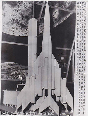 RUSSIAN SPACE PROGRAM STRATOPLANE MOON ROCKET VINTAGE 1960s NEWS PRESS PHOTO - K-townConsignments