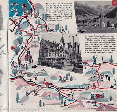 AUSTRIA VINTAGE GRAPHIC ART EUROPEAN SOUVENIR ADVERTISING BOOKLET - K-townConsignments