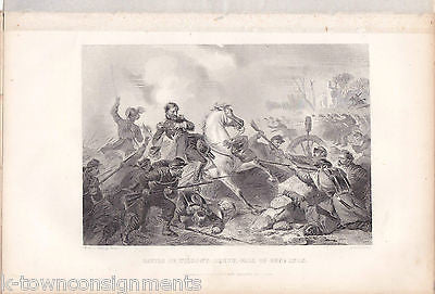 NATHANIEL LYON 1st UNION GENERAL KILLED IN THE CIVIL WAR ANTIQUE ENGRAVING PRINT - K-townConsignments