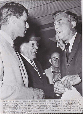 BOBBY KENNEDY ROBERT MEYNER PRESIDENTIAL CAMPAIGN VINTAGE PRESS PHOTO - K-townConsignments