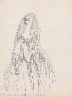 HAL GEORGE VINTAGE THEATRE COSTUME DESIGN SKETCHES - K-townConsignments