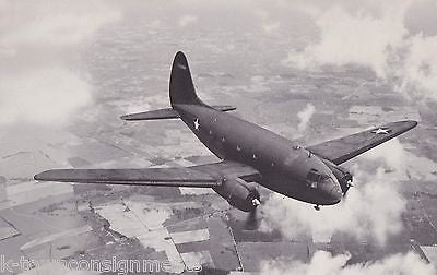 Curtiss C-46 WWII Airplane Vintage US MIlitary Aviation Specs Advertising Photo - K-townConsignments