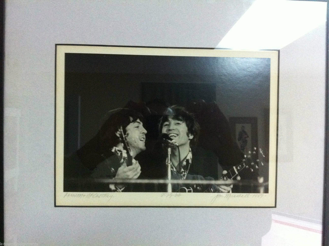 JOHN LENNON PAUL McCARTNEY ORIGINAL BEATLES CONCERT JIM MARSHALL PHOTOGRAPH 1966 - K-townConsignments