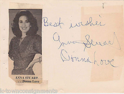 ANNA STUART DONNA LOVE, REED, & JAN TV SOAP ACTORS AUTOGRAPH SIGNED ALBUM PAGES - K-townConsignments