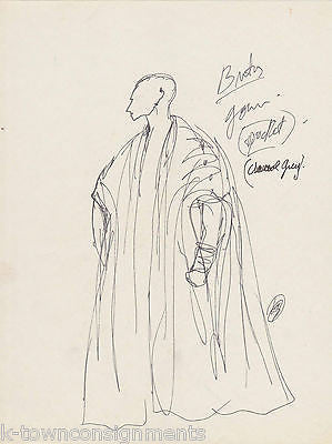 HAL GEORGE THEATRE COSTUME DESIGNER ORIGINAL AUTOGRAPH SIGNED STAGE SKETCHES - K-townConsignments