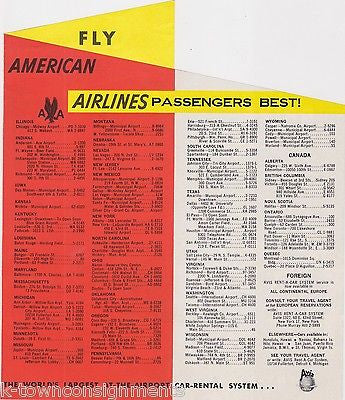 AMERICAN AIRLINES MERCURY GRAPHIC ADVERTISING BOARDING PACKET IN FLIGHT FLYERS - K-townConsignments