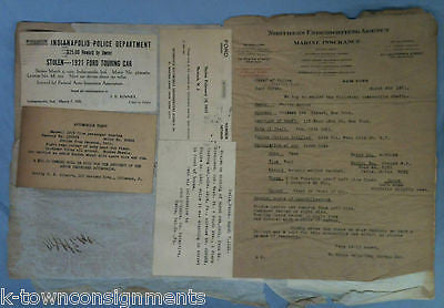 POLICE DEPARTMENTS AUTOMOBILE THEFT VINTAGE 1920s STOLEN CAR LETTERS & MEMOS - K-townConsignments