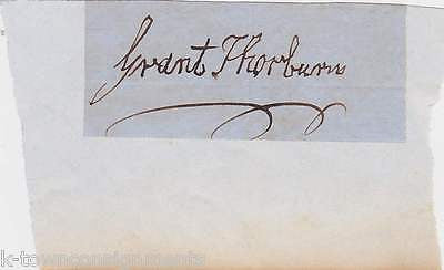 GRANT THORBURN 1800s WRITER AUTHOR VINTAGE AUTOGRAPH SIGNATURE - K-townConsignments