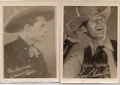 LANE CHANDLER & EDMUND COBB COWBOY MOVIE ACTORS VINTAGE MINI PROMO PHOTOS - K-townConsignments