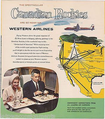 WESTERN AIRLINES VINTAGE WELCOME ABOARD GRAPHIC ADVERTISING BROCHURES PACKET - K-townConsignments