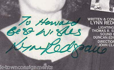 LYNN REDGRAVE SHAKESPEARE FOR MY FATHER AUTOGRAPH SIGNED THEATRE AD FLYER - K-townConsignments