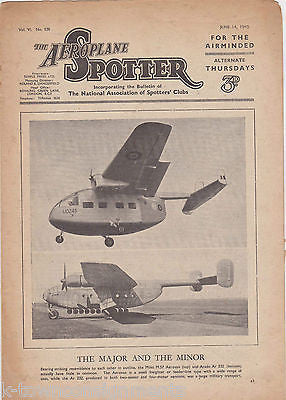 AEROPLANE SPOTTER VINTAGE WWII GRAPHIC MILITARY AVIATION MAGAZINE JUN 1945 - K-townConsignments
