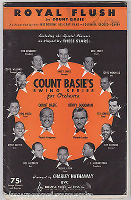 COUNT BASIE BENNY GOODMAN ROYAL FLUSH VINTAGE 1940s ORCHESTRA ARRANGEMENT MUSIC - K-townConsignments