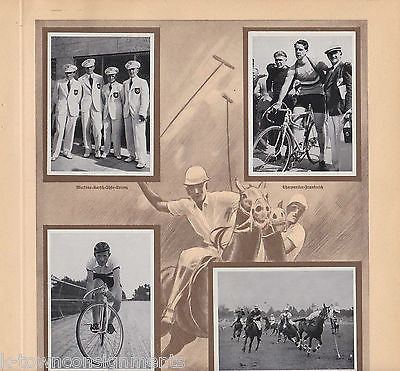 CYCLING EQUESTRIAN & POLO EVENTS OLYMPICS 1936 PHOTO CARDS POSTER PRINT - K-townConsignments