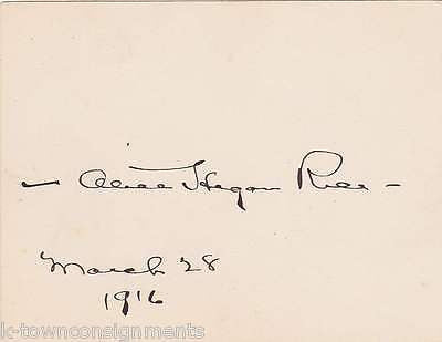 ALICE HEGAN RICE EARLY NOVELIST AUTHOR VINTAGE AUTOGRAPH SIGNATURE - K-townConsignments