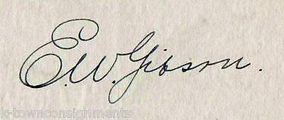 ERNEST GIBSON VERMONT SENATOR VINTAGE AUTOGRAPH SIGNATURE CLIPPING - K-townConsignments