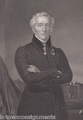 ARTHUR WELLESLEY BRITISH DUKE ANTIQUE FACSIMILE AUTOGRAPH PHOTO ENGRAVING PRINT - K-townConsignments