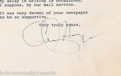 CHARLES HYNES NEW YORK NURSING HOME PROSECUTOR VINTAGE AUTOGRAPH SIGNED LETTER - K-townConsignments