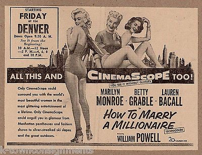 MARILYN MONROE HOW TO MARRY A MILLIONAIRE MOVIE ACTRESS VINTAGE NEWS PROMO CLIPS - K-townConsignments