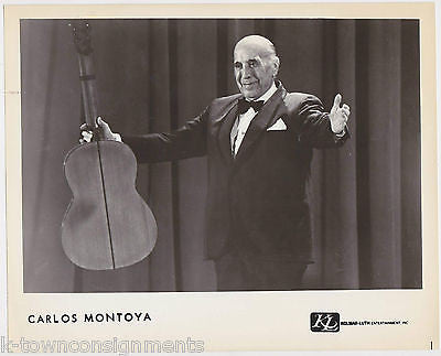 CARLOS MONTOYA GREAT FLAMENCO MUSICIAN GUITARIST VINTAGE STUDIO PROMO PHOTO - K-townConsignments
