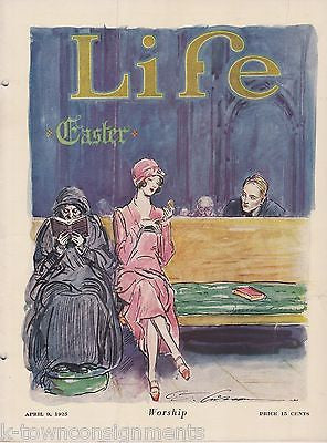 EASTER SUNDAY WORSHIP COVER ART MICHELIN GRAPHIC ILLUSTRATED LIFE MAGAZINE 1925 - K-townConsignments