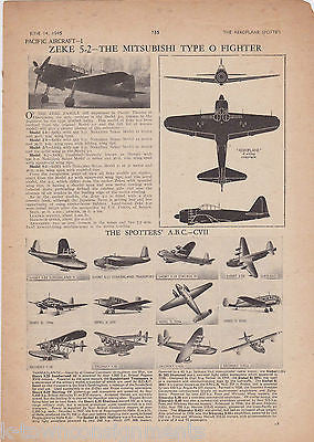 AEROPLANE SPOTTER VINTAGE WWII GRAPHIC MILITARY AVIATION MAGAZINE JUN 1945 - K-townConsignments
