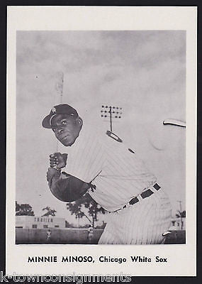 MINNIE MINOSO CHICAGO WHITE SOX MLB BASEBALL VINTAGE 1960s PHOTO CARD PRINT - K-townConsignments