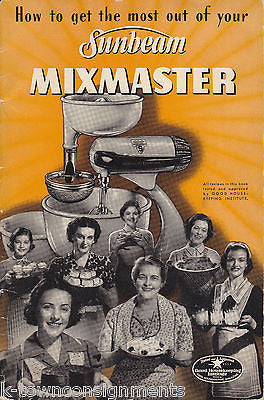 SUNBEAM MIXMASTER VINTAGE KITCHEN APPLIANCE GRAPHIC AD SALES CATALOGE - K-townConsignments