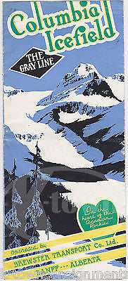 COLUMBIA ICEFIELD BANFF ALBERTA CANADA VINTAGE GRAPHIC ADVERTISING BROCHURE MAP - K-townConsignments