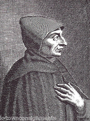 Girolamo Savonarola Italian Religious Reformer Vintage Portrait Gallery Print - K-townConsignments