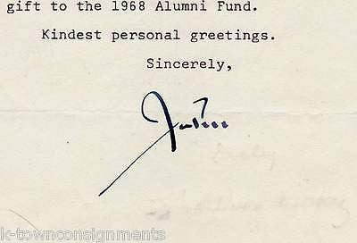 JOHN SLOAN DICKEY DARTMOUTH COLLEGE PRESIDENT AUTOGRAPH SIGNED STATIONERY LETTER - K-townConsignments