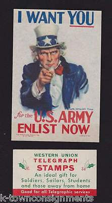 I WANT YOU! UNCLE SAM ARMY VINTAGE WWII HOME FRONT GRAPHIC ART MINI POSTER DECAL - K-townConsignments