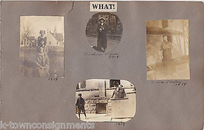 BOYS & GIRLS SWIMMING WITHOUT SUITS ANTIQUE SNAPSHOT PHOTOS 1914 - K-townConsignments