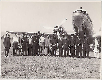 Egypt Airlines Middle Eastern Aviation Crew & Officials Vintage Press Photo - K-townConsignments